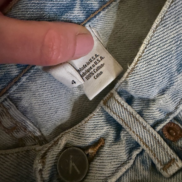 Vintage Calvin Klein Denim Shorts Sz 4 - Picture 6 of 7